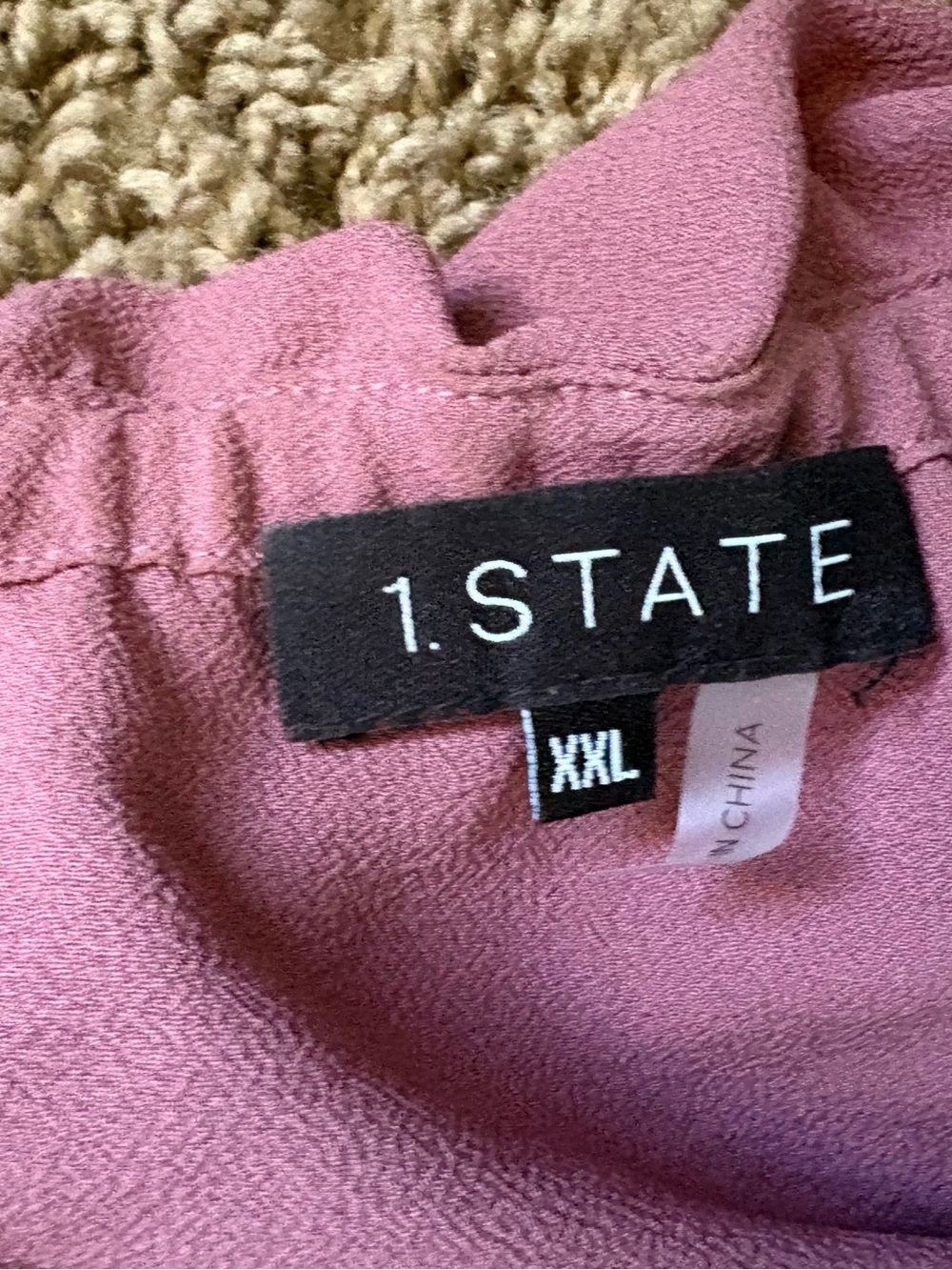 1.State One-Shoulder Ruffle Blouse - Rose - Picture 3 of 3